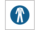 Wear protective clothing symbol safety sign.