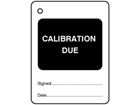 Calibration due tag.