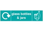 Mixed glass WRAP recycling signs