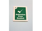 Asbestos free gasket tag.