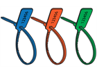 Trace and seal security ties (serial numbered).