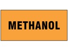 Methanol pipeline identification tape.