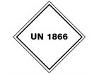 UN 1866 (Resin solution, flammable) label.
