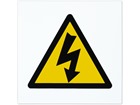 Electrical hazard symbol safety sign.