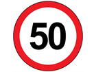 50mph speed limit sign
