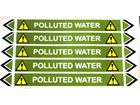 Polluted water flow marker label.