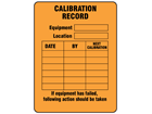 Calibration record label