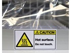 Caution hot surface do not touch label