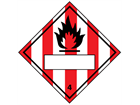 Flammable solid, class 4, hazard diamond label (with write on panel)