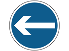 Turn left sign