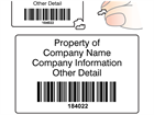Scanmark destructible barcode label (black text), 32mm x 50mm