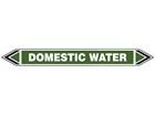 Domestic water flow marker label.