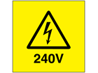 240V Electrical warning label
