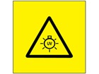 Warning UV symbol labels.