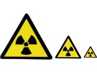Radiation warning symbol label.