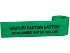 Caution reclaimed water below tape.