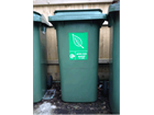 Garden waste WRAP recycling sign.