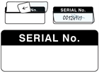 Serial number write and seal labels.