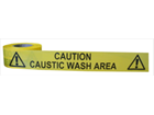 Caution, caustic wash area barrier tape