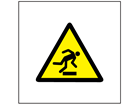 Risk of tripping symbol safety sign.