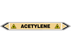 Acetylene flow marker label.