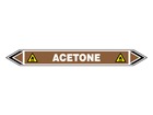 Acetone flow marker label.