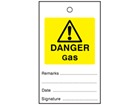 Danger gas tag.