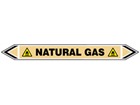 Natural gas flow marker label.