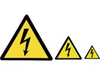 Electrical warning symbol label.