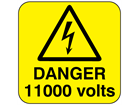 Danger 11000 volts