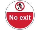 No exit symbol and text floor graphic marker.