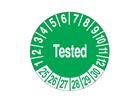 Tested month and year label