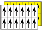 Multipurpose arrow labels, 56mm x 21mm