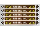 Diesel oil flow marker label.