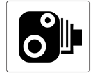Speed camera symbol sign