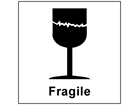 Fragile heavy duty packaging label