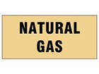 Natural gas pipeline identification tape.