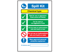 Chemical spill kit sign.