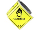 Oxidising, class 5.1, hazard diamond label