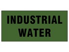 Industrial water pipeline identification tape.