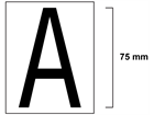 Equipment Identification Markers, 75mm high characters