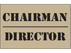 Chairman, director heavy duty stencil