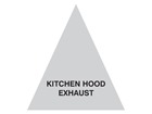 Kitchen Hood Exhaust (with text) Label.