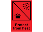 Protect from heat shipping label.
