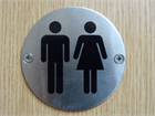 Unisex symbol door sign.