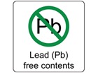 Lead (Pb) free contents label
