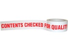 Contents checked for quality tape