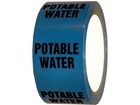 Potable water pipeline identification tape.