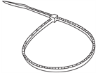 Plain nylon cable ties, clear