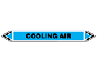 Cooling air flow marker label.